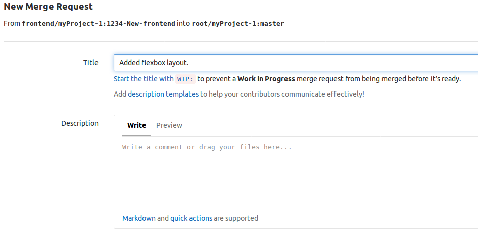 submit merge request